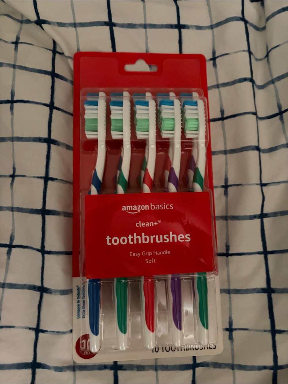 Amazon Basics Soft Toothbrushes – Multicolor (10 Pack)